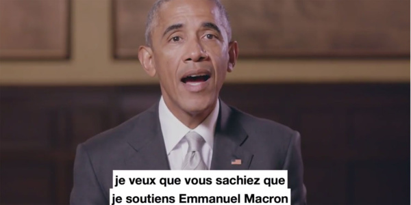 Barack Obama apporte son soutien à Emmanuel Macron