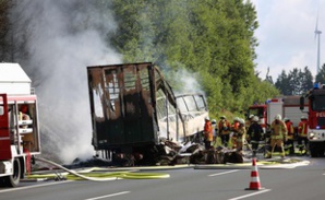 Accident de car en Allemagne: "probablement 18 morts", selon la police