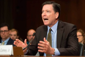 James Comey, l'ex-patron du FBI lors de son passage au Sénat