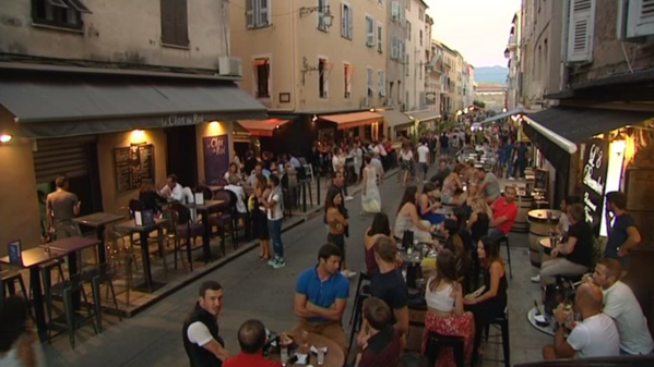 Centre-ville d'Ajaccio, la plus grande ville de Corse