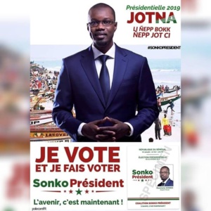 “La gueule de l’emploi”: l’affiche électorale d’Ousmane Sonko