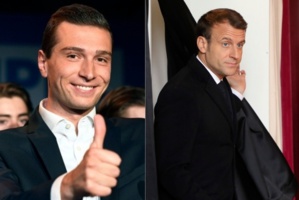 Jordan Bardella et Emmanuel Macron