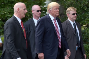 Donald Trump et des agents du Secret Service Us