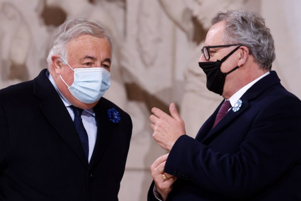 Gérard Larcher, président LR du Sénat (g) et Richard Ferrand, président de LREM de l'Assemblée nationale.