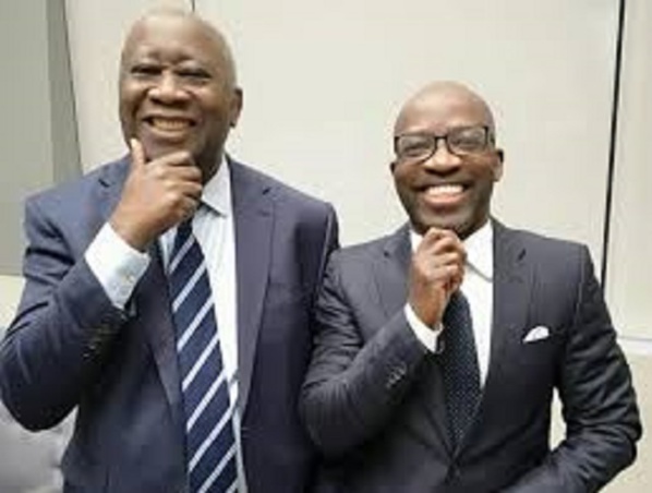 Laurent Gbagbo (g) et Charles Blé Goudé (Photo d'illustration)