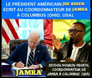 Le Président Joe Biden écrit au coordonnateur de Jamra à Columbus (Ohio)