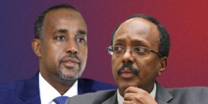 Le Président Farmajo (en lunettes) et son Premier ministre Mohamed Hussein Roblé