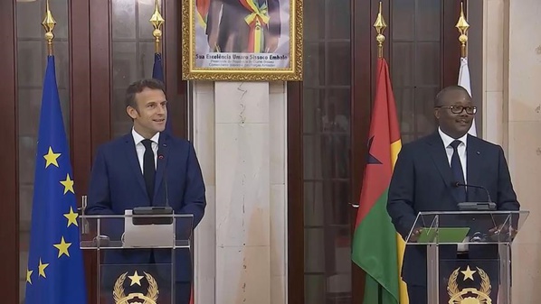 Emmanuel Macron achève sa tournée africaine en Guinée-Bissau sur fond de rivalité franco-russe