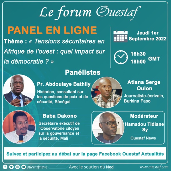 Forum Ouestaf – « Tensions sécuritaires en Afrique de l’ouest : quel impact sur la démocratie ? »