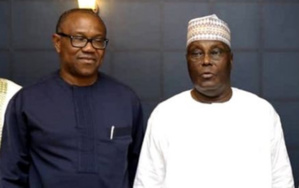 Peter Obi (g) et Abubakar Atiku