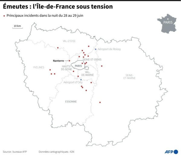 Nahel: les autorités craignent une "généralisation" des violences