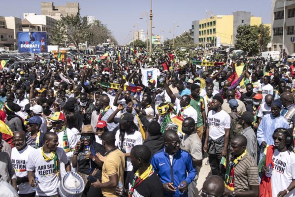 La manifestation de AAR SUNU ELECTION samedi 17 février 2024 à Dakar