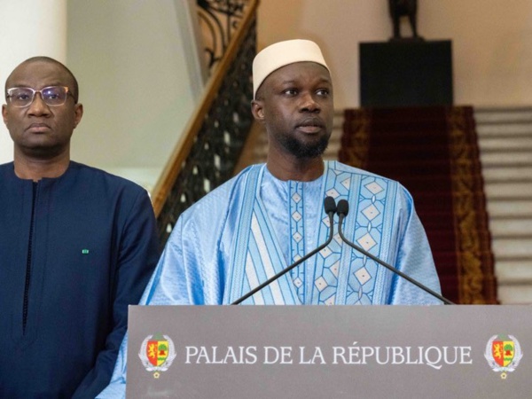 SENEGAL : Les 25 ministres et 5 secrétaires d'Etat du premier gouvernement Sonko-Diomaye