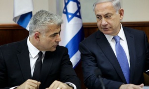 Yaïr Lapid en compagnie de Benyamin Netanyahu