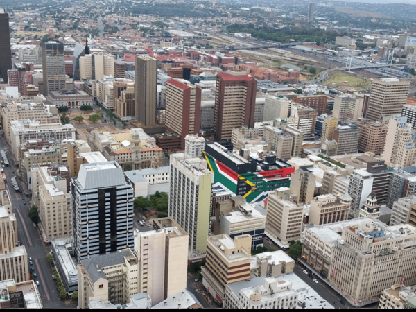 Johannesburg, vue d'en haut.