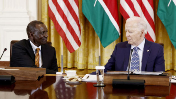 William Ruto et Joe Biden à la Maison Blanche en mai 2024.