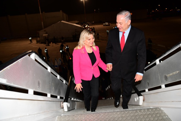 Benyamin Netanyahu et sa femme Sara (photo d'illustration)