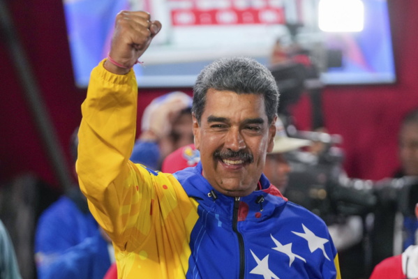 Nicolas Maduro. Réélu pour un 3e mandat de six ans à la tête du Venezuela.