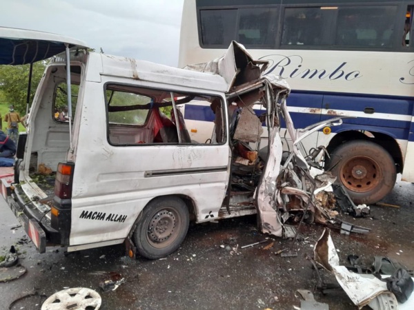 L'accident de Koumpentoum a fait une dizaine de tués. (Photo RTS Sénégal)