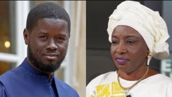 Bassirou Diomaye Faye (g) et Aminata Touré, nommée Haut Représentant du président de la République le 27 août 2024 (photo d'illustration)