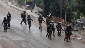 Les soldats de l'Occupation dans les rues de Jénine en Cisjordanie