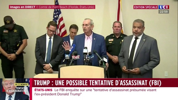 Des responsables sécuritaires en point de presse à Palm Beach, le 15 septembre 2024