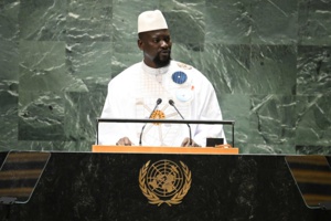 Mamadi Doumbouya lors de son discours à l'ONU en 2023