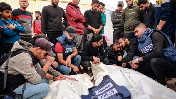 A Paris, un rassemblement pour soutenir les journalistes palestiniens le 2 novembre, place de la République à Paris