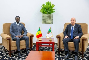 Les présidents sénégalais et algérien à Nouakchott le 10 décembre 2024 (photo: compte X du chef de l'Etat sénégalais)