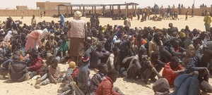 Des migrants nigériens en plein désert (photo d'illustration)