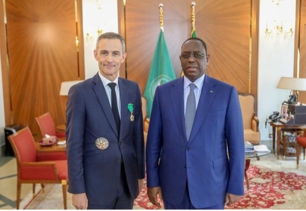 Philippe Lalliot, lors d'une audience avec l'ancien président sénégalais Macky Sall