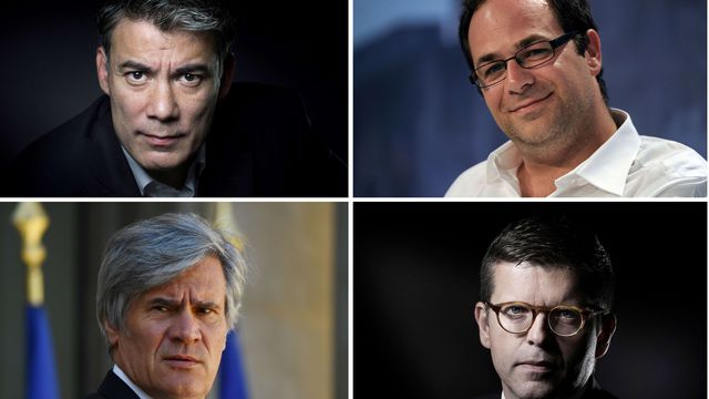 De gauche à droite : Olivier Faure, Emmanuel Maurel, Stephane Le Foll et Luc Carvounas