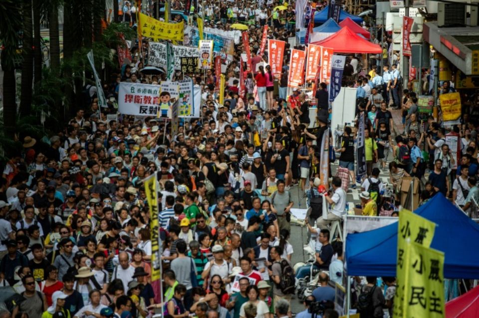 Rassemblement pro-démocratiques à Hong Kong