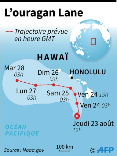 Hawaï se prépare à l'approche de l'ouragan Lane, inquiétude des autorités