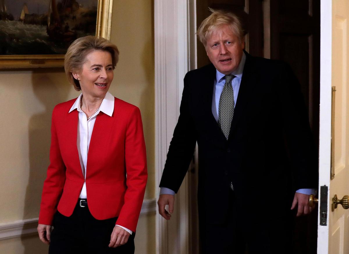 Ursula von der Leyen et Boris Johnson