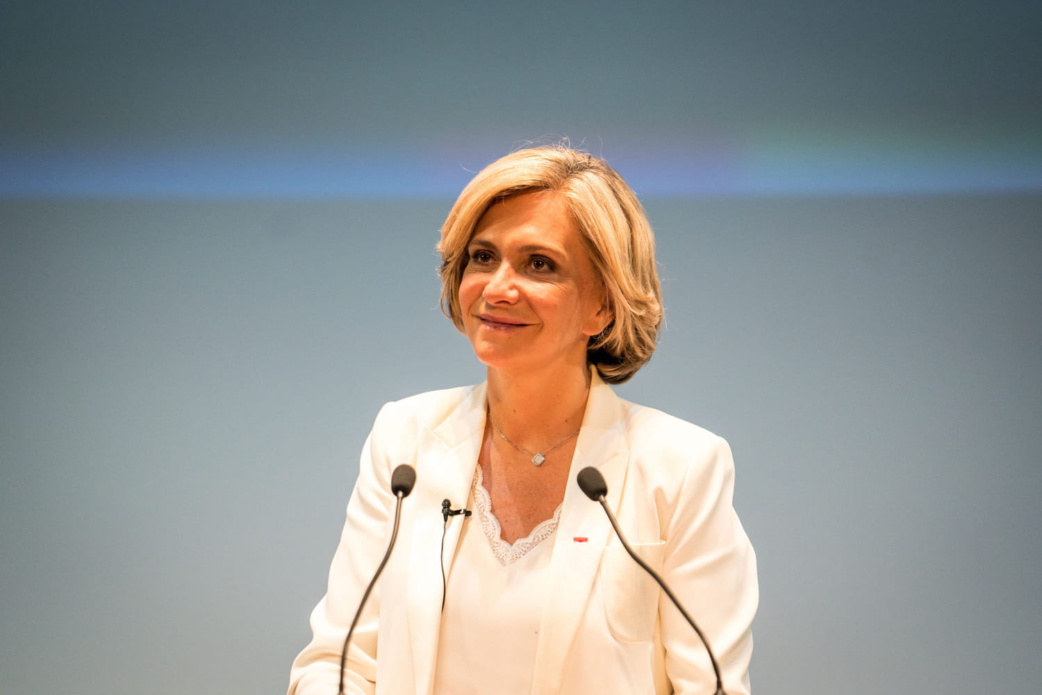 Valérie Pécresse, présidente sortante de la région Île de France largement en tête au 1er tour.