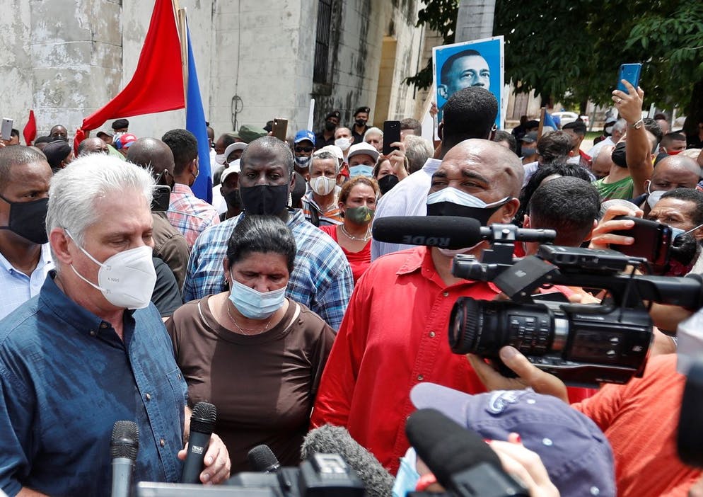 Le président cubain Miguel Diaz-Canel