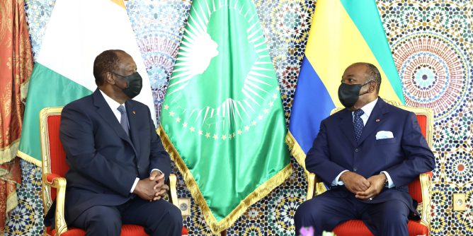 Des échanges entre Ali Bongo Ondimba et Alassane Ouattara (communiqué)