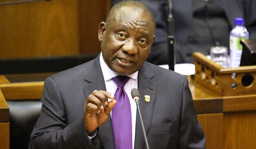 Le Président sud-africain Cyril Ramaphosa