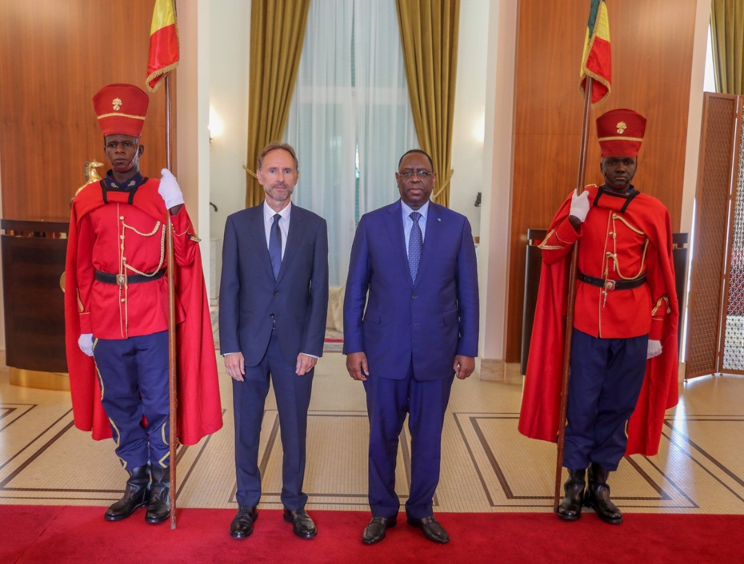 Jean-Marc Pisani au Palais de la République avec le Président Macky Sall