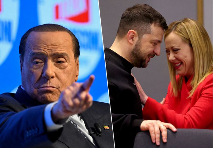 Italie Silvio Berlusconi attaque Zelensky, la première ministre le recadre