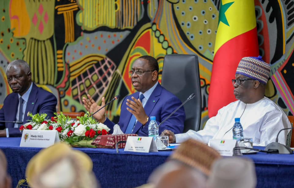 Le président Sall au lancement du dialogue national le 31 mai 2023 au palais de la république