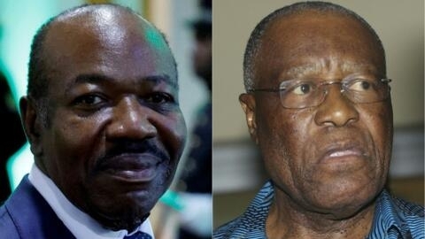 Ali Bongo (g) et son rival Albert Ondo Ossa