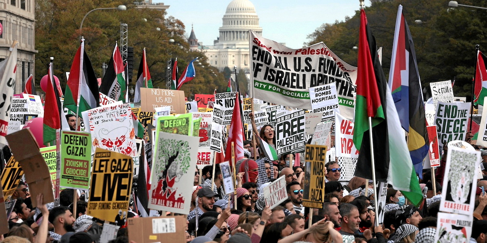 A Washington et Londres, des milliers de manifestants réclament un cessez-le-feu à Gaza