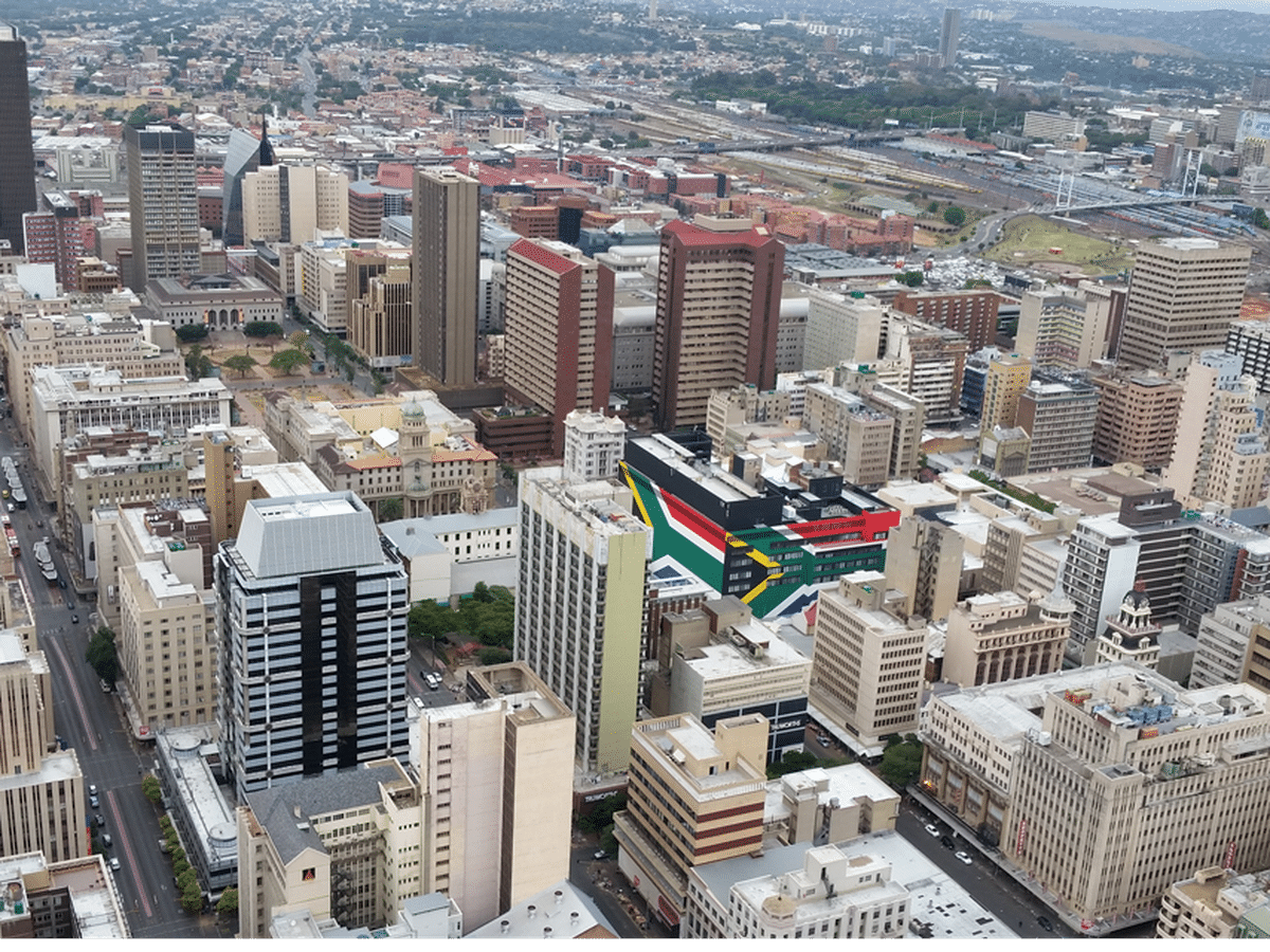 Johannesburg, vue d'en haut.