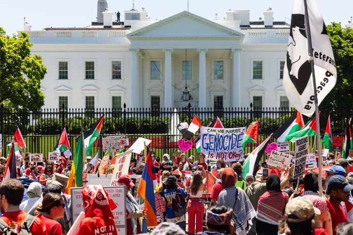 A Washington, des milliers de manifestants pro-palestiniens dénoncent la complicité de Biden avec Israël 