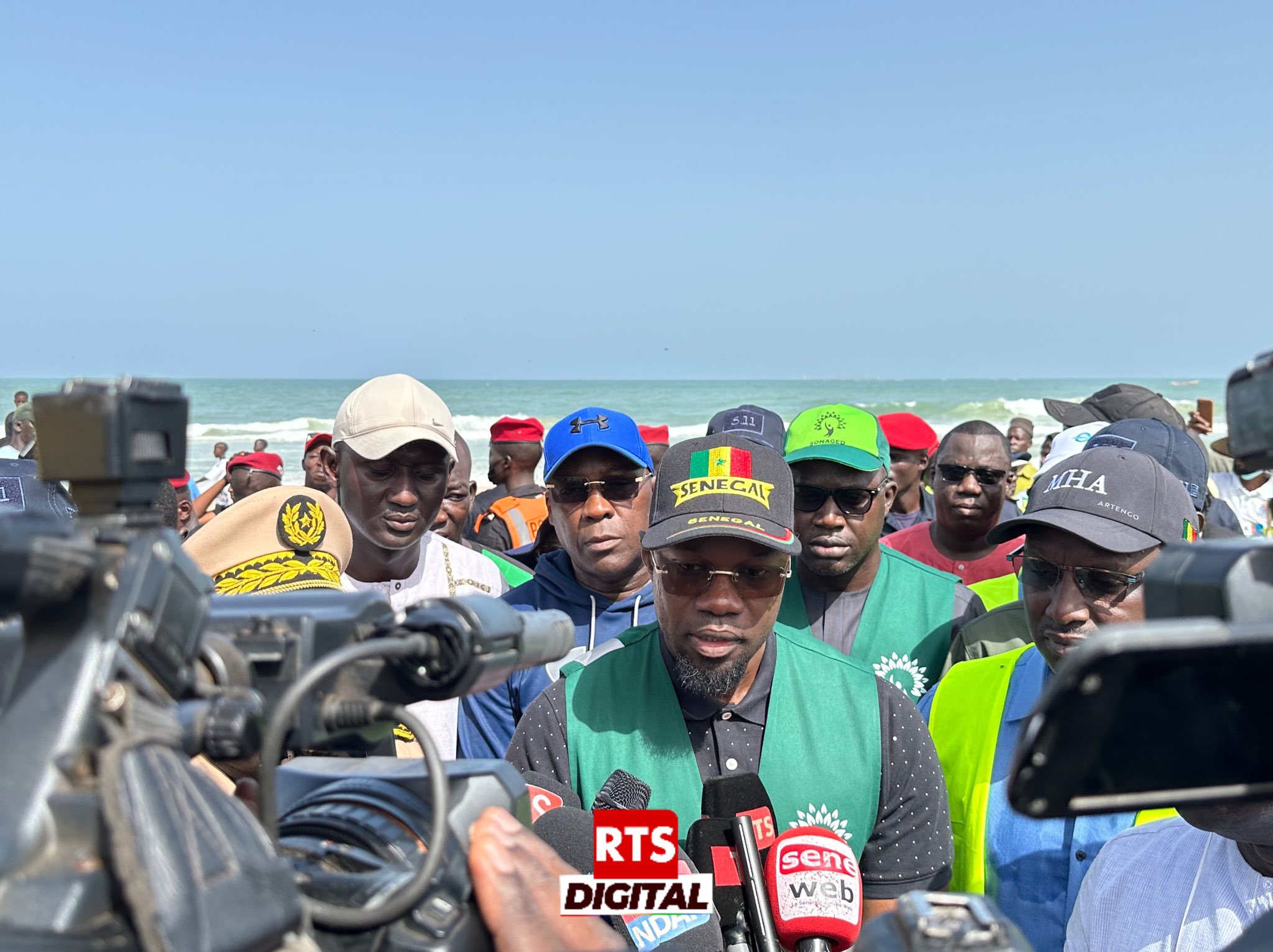 Le premier ministre Ousmane Sonko à Saint-Louis le 6 juillet 2024 (photo RTS)