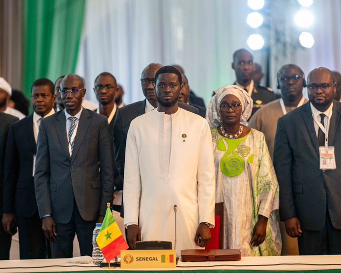 La délégation sénégalaise au Sommet de la Cedeao à Abuja, le 7 juillet 2024