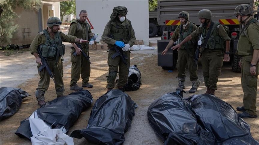 Des cercueils de soldats israéliens dans l'enclave de Gaza