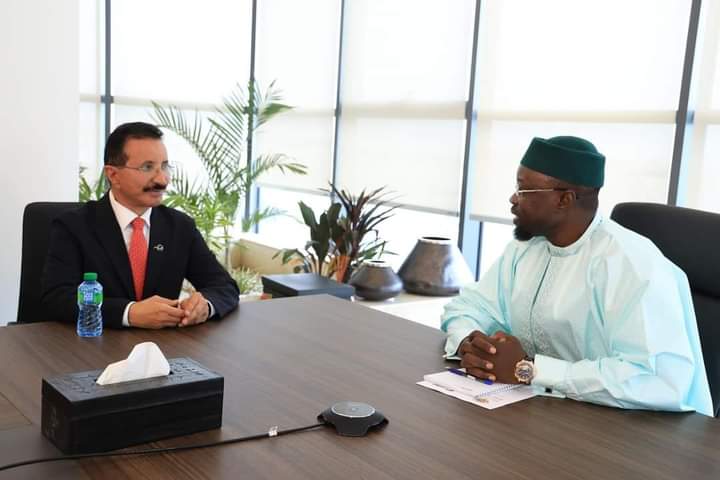 Ahmed Bin Sulayem, PDG de DP World, reçu par le PM Ousmane Sonko, le 13 septembre 2024 à Dakar.